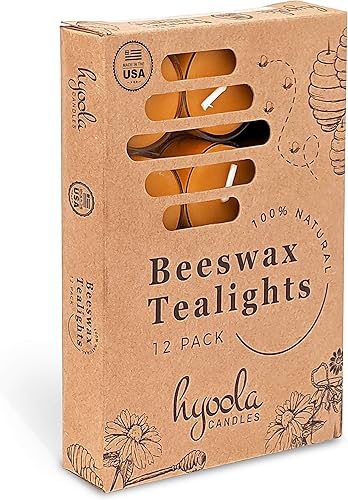 Miniatura 7 de Hyoola Velas de té de cera de abeja pura, hechas a mano, decorativas sin perfume, velas de candelita, 4 horas de tiempo de combustión, taza