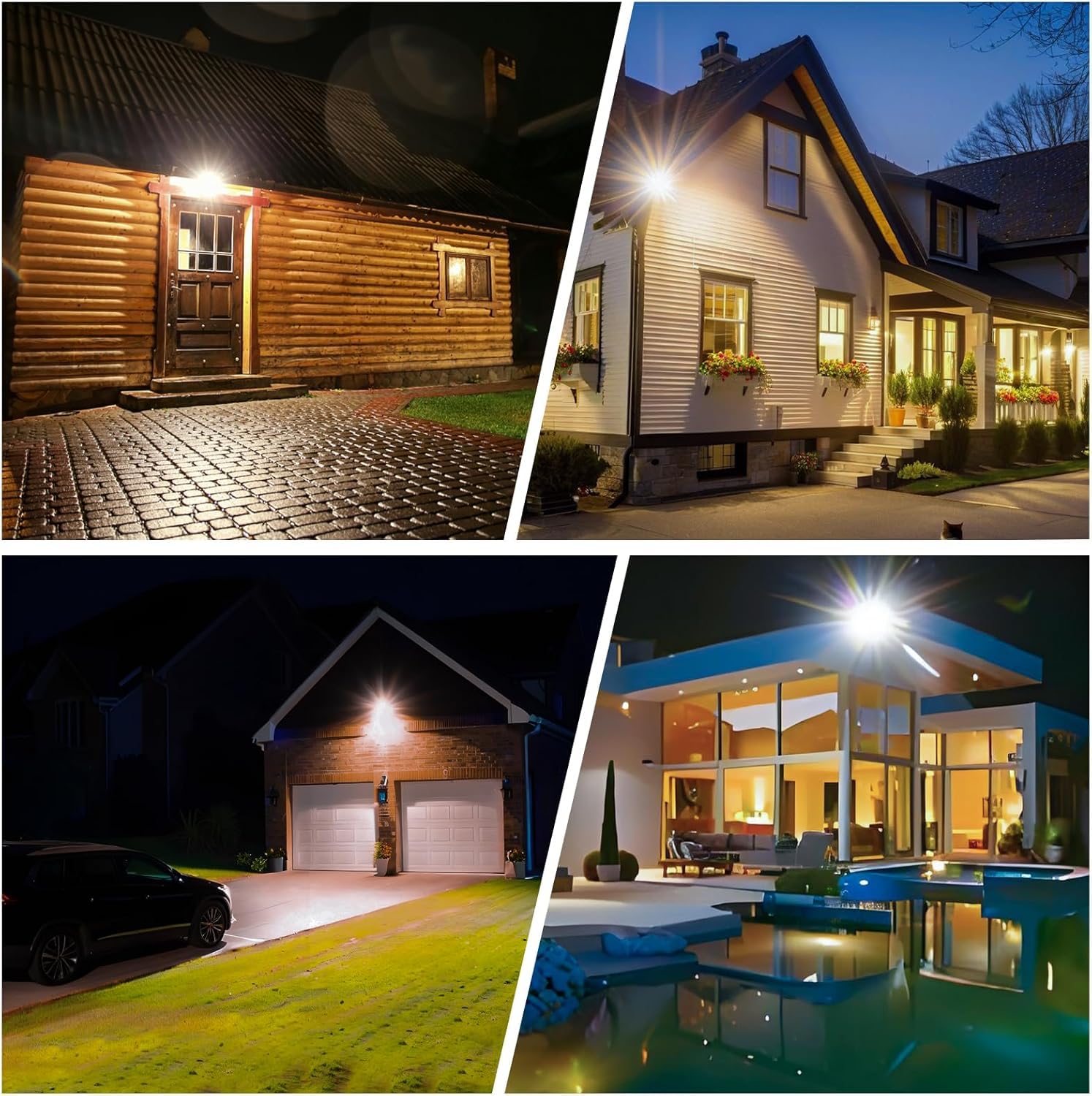YIQIBRO 20W LED Strahler Außen, 10 Stück 2000LM 6500K Kaltweiß IP65 Wasserdicht Außenstrahler Flutlicht, LED-Scheinwerfer für Garten, Garage, Hof, Außenbeleuchtung, Auffahrt