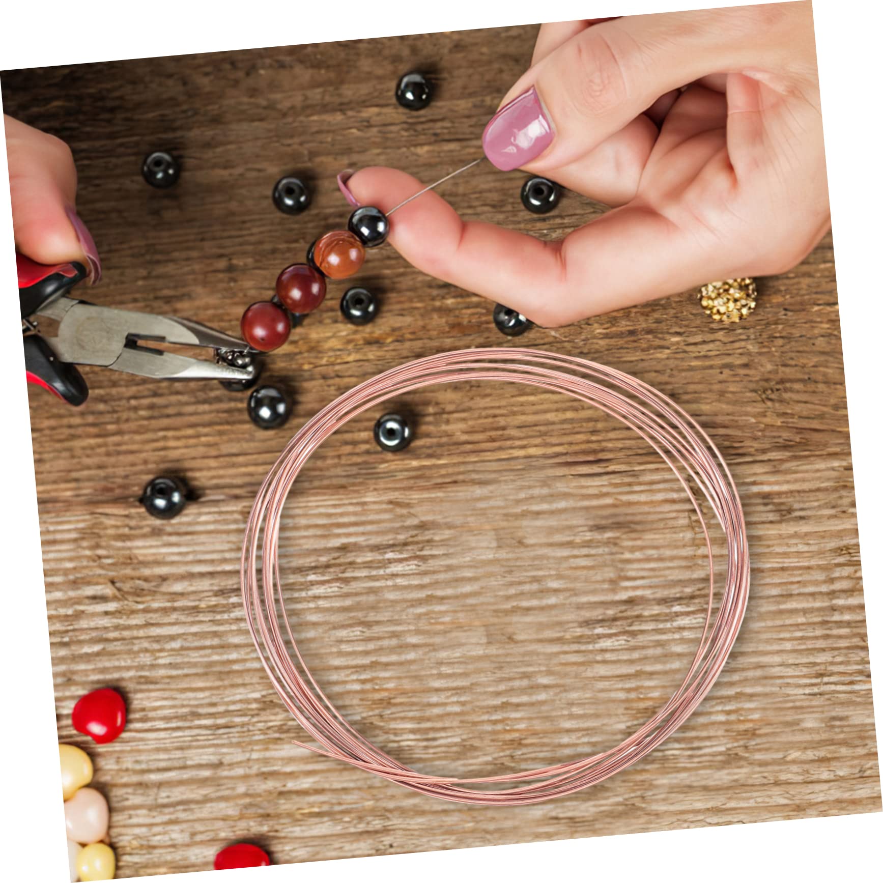 Beatifufu 1 Roll Soft Copper Wire DIY for Jewelry Making Electrical Motors Lighting Fixtures