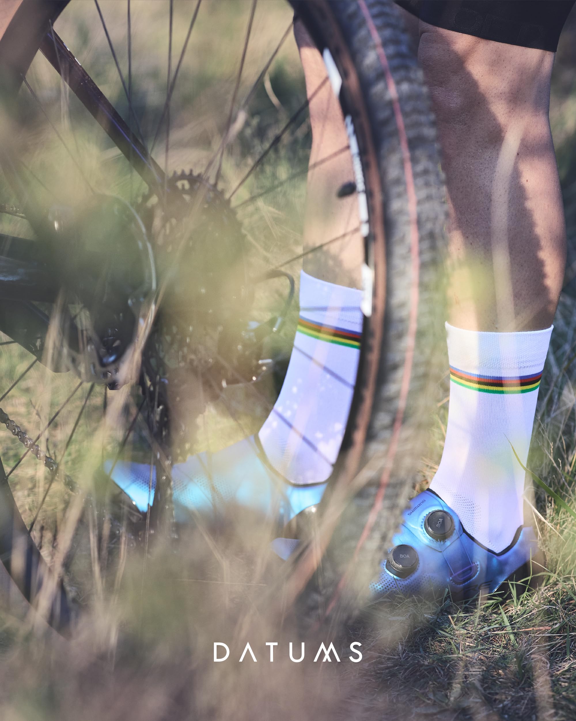 Calcetines de Ciclismo transpirables, diseño Arcoíris