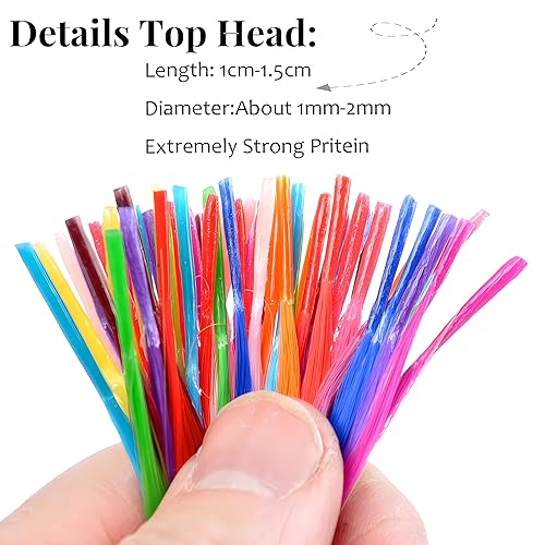 Miniatura 2 de Extensiones de cabello arcoíris de los años 100, con reflejos, fibra sintética con punta en I, extensiones de cabello de colores para niños, mujeres