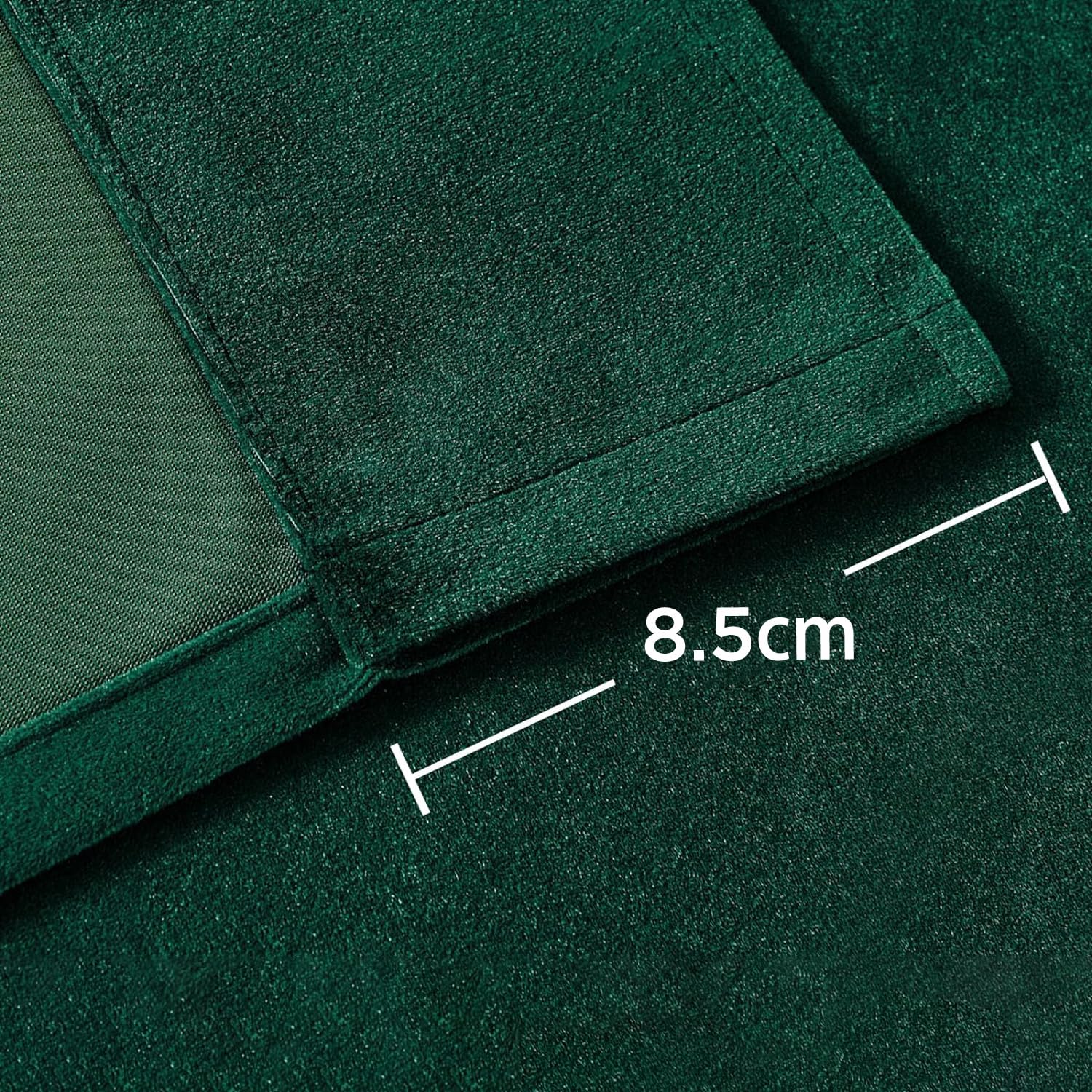 Joydeco Aksamitne zasłony, zestaw 2 szt., wys. 220 x szer. 140, ciemnozielone, ochrona przed zimnem, eleganckie zasłony zaciemniające, dźwiękoszczelne, nieprzejrzyste, aksamitne, do salonu, sypialni