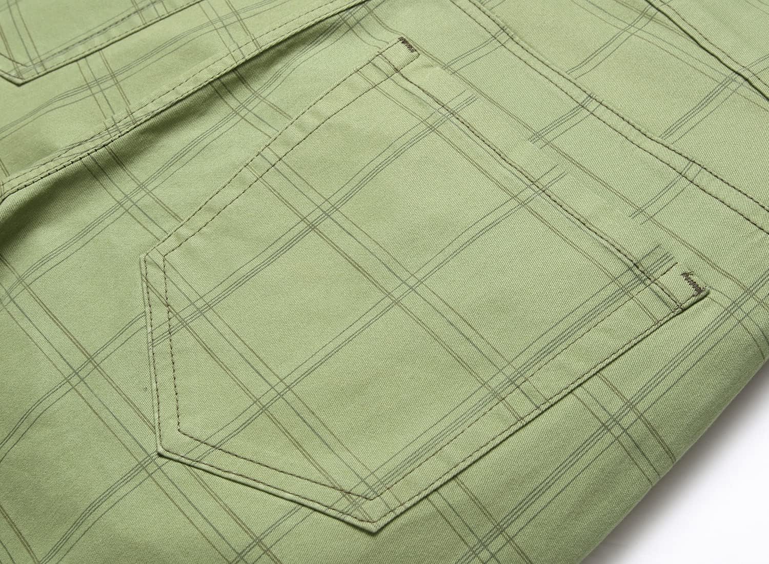 Plaid Pants for Men, Stretch Mens Slim Fit Dress Pants Skinny Flat-Front Fashion Business Casual Chinos Pants - Image 3