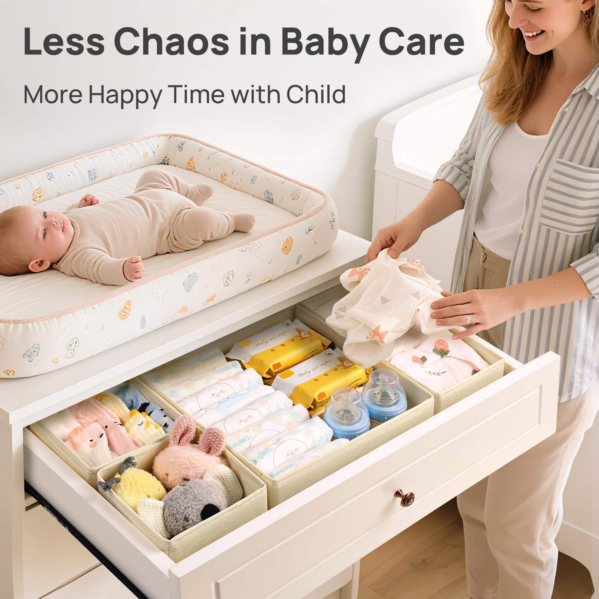 Vtopmart 12 Pack Baby Clothes Organizer - Image 4