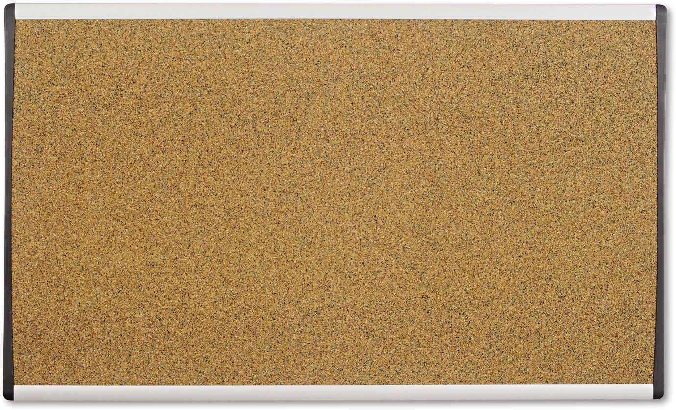 Quartet Bulletin Board, 30" x 18", Corkboard, Cubicle, Arc, Aluminum Frame (ARCB3018)