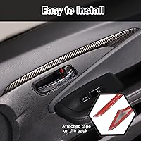 Vista 6 de 2 piezas de tira decorativa interior para puerta delantera para Honda Pilot 2016 2017 2018 2019 2020 2021 2022, protector de pegatina para panel