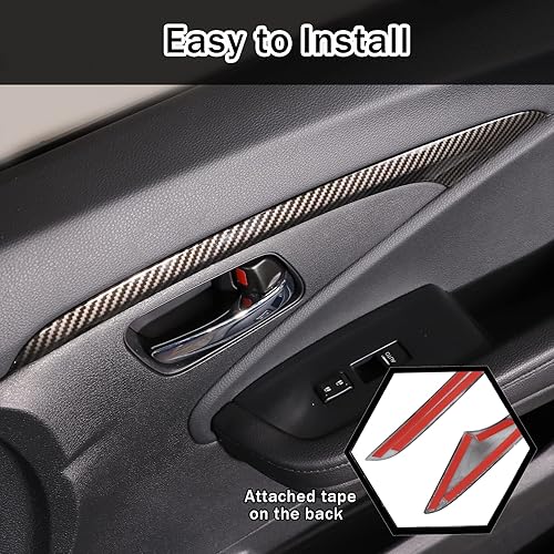 Miniatura 6 de 2 piezas de tira decorativa interior para puerta delantera para Honda Pilot 2016 2017 2018 2019 2020 2021 2022, protector de pegatina para panel
