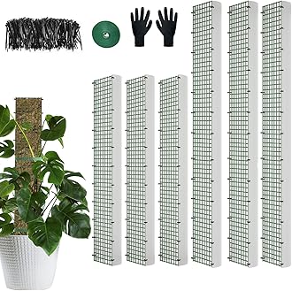 60"/40"/24" Metal Moss Pole, D Shape Sphagnum Moss Pole, Moss Poles for Climbing Plants, Monstera, Indoor Climbing Plants (3 Each of 40" 24")