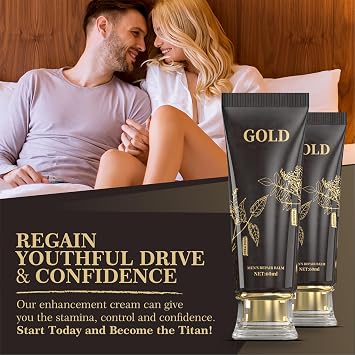كريم موضعي Med3000 Gold ED Dysfunction للرجال للحصول على قوام صلب ومعزز سريع المفعول للرجال، 2.0 أونصة سائلة