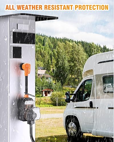 Miniatura 27 de GEARGO - Protector contra sobretensiones de 50 amperios, analizador de circuitos, protección completa (9500 julios), enchufe adaptador