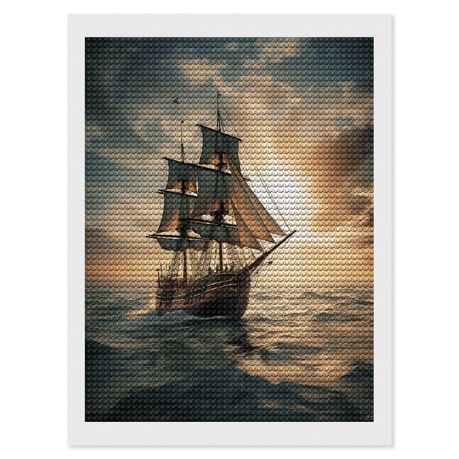 Pintura de diamantes para adultos, cuadros de gemas redondas y manualidades de arte personalizado 8