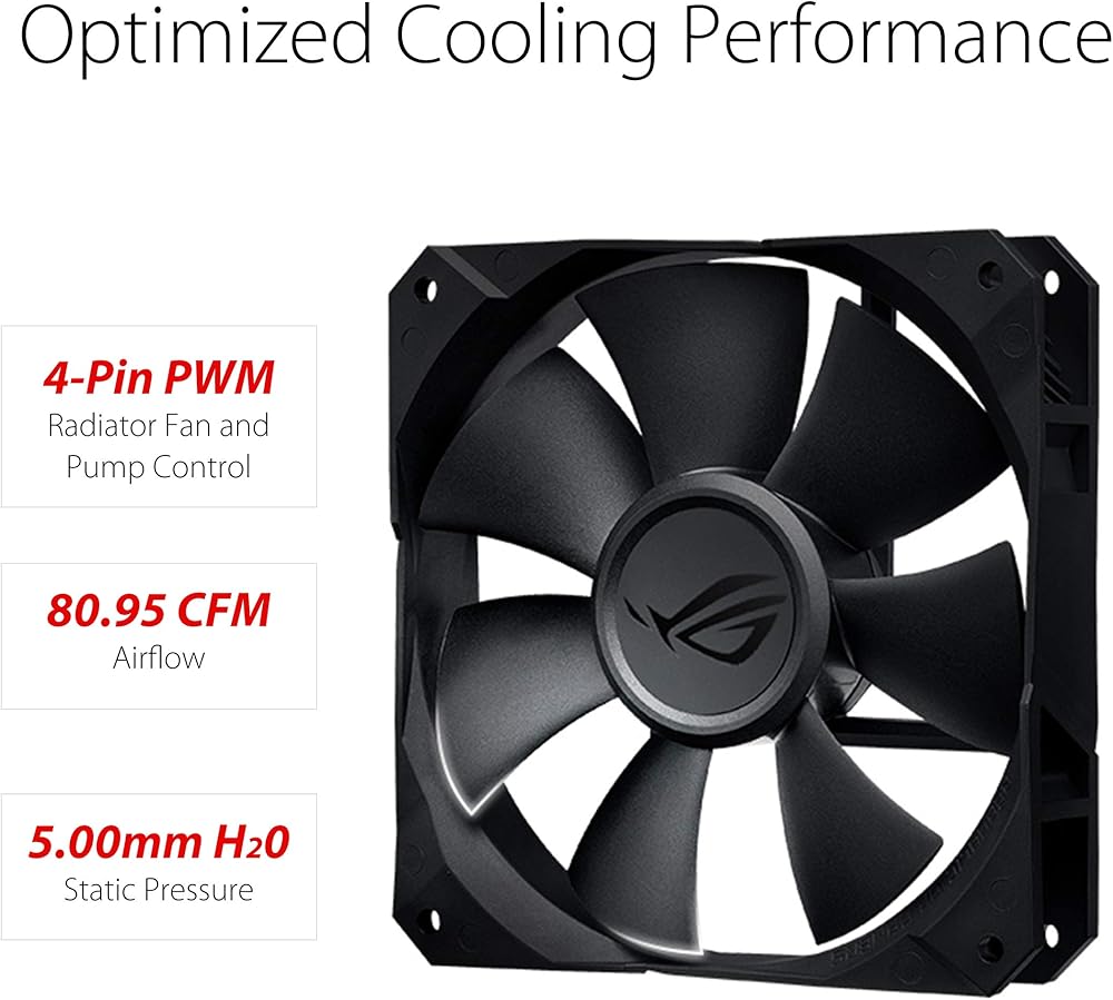 Asus ROG Strix LC 120 RGB AIO Liquid CPU Cooler 120mm Radiator, 120mm 4-Pin PWM Fan with Fanxpert Controls, Support for Intel and AMD Motherboards thumbnail 4