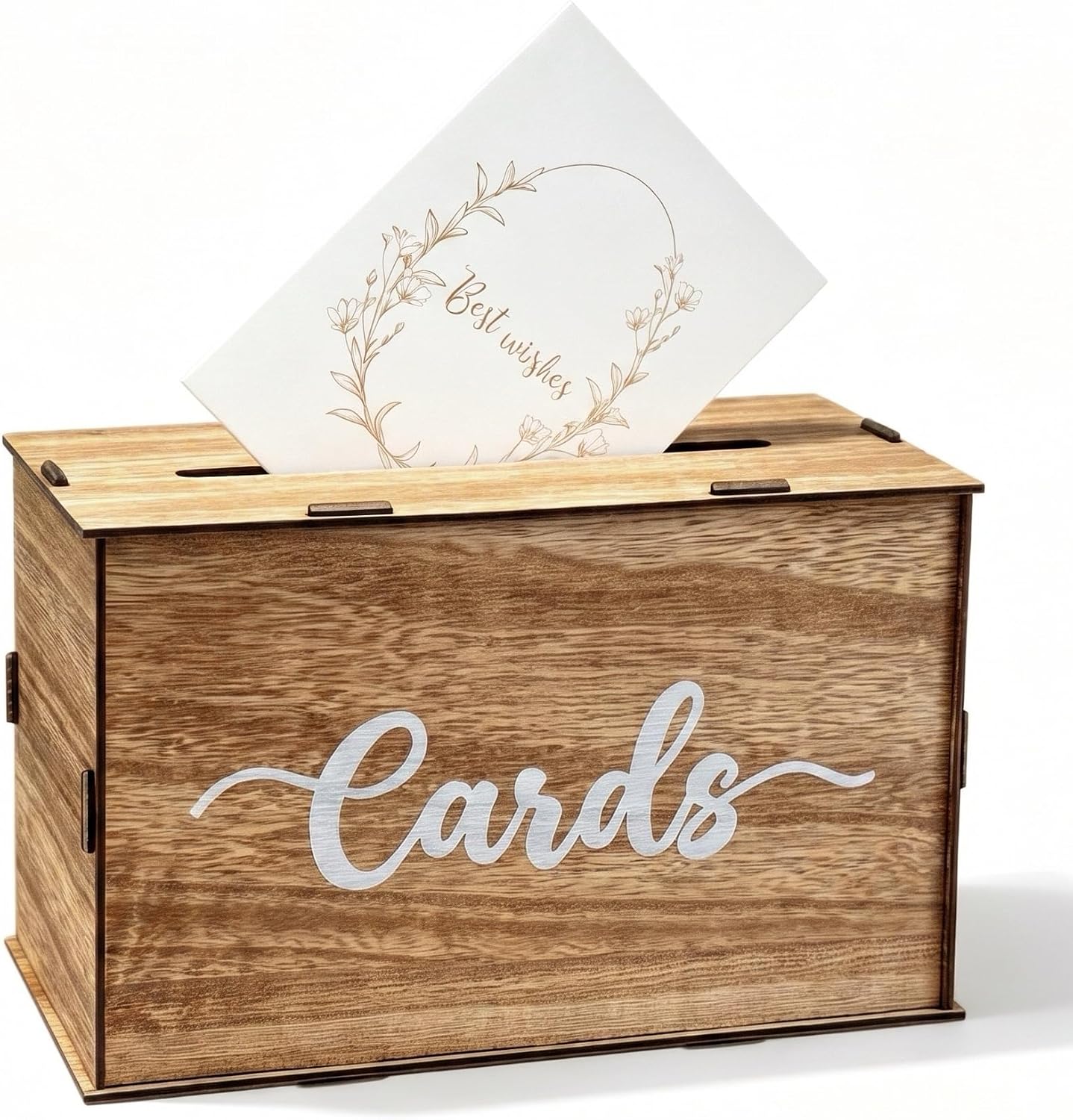Rustic Wooden Card Box, Wedding Card Box for Reception, Party