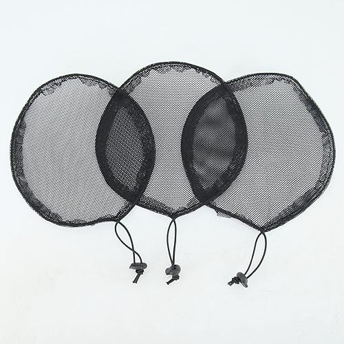 Miniatura 5 de BTWTRY 3 piezas de red de cola de caballo de tejido negro con cordón elástico base elástica para hacer pelucas de cola de caballo afro para mujeres