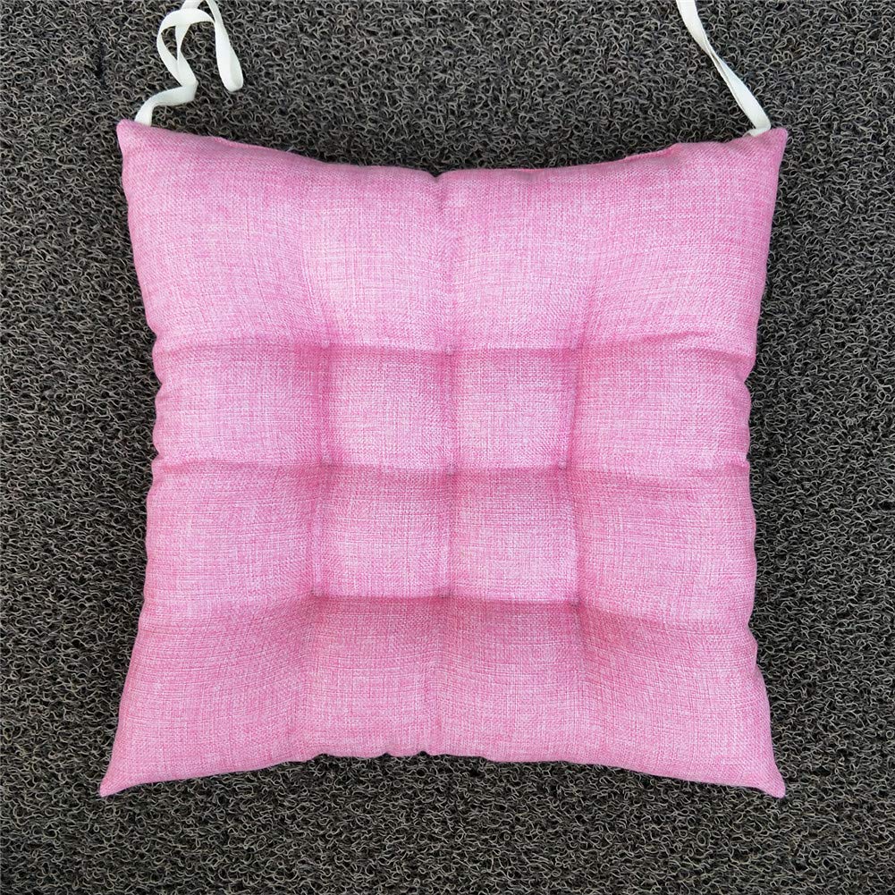 FANSU - 2 Cuscini Per Sedie In Lino Con Lacci 40x40x8cm - Morbido Imbottitura Per Interni Ed Esterni - Colore Azzurro - Foto 11