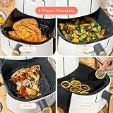 6 Quart Digital Air Fryer, Large Touch Screen Air Fryer with Programmable Time & Temperature Control, 4-in-1 Roast Reheat Dehydrate, Nonstick Design (White Icing) — image 6