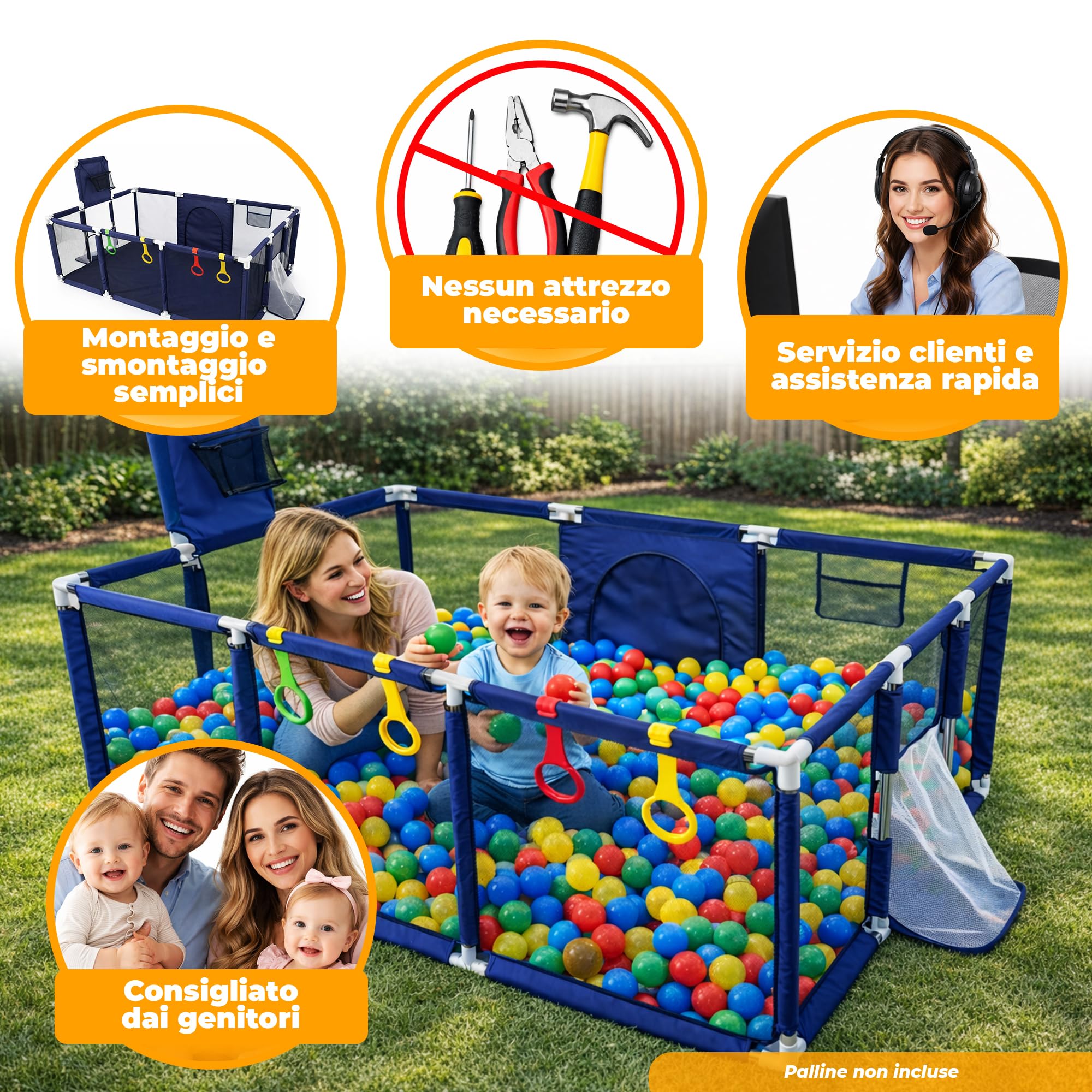 Box Bambini 180x122 cm Recinto per Bambini e Neonati con Rete Traspirante