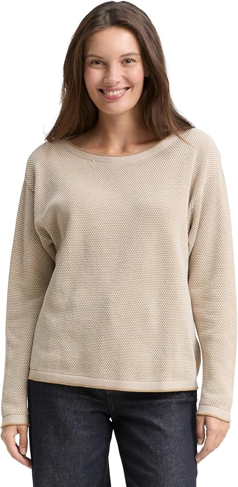 TOM TAILOR Damen Strickpullover aus Bio-Baumwolle