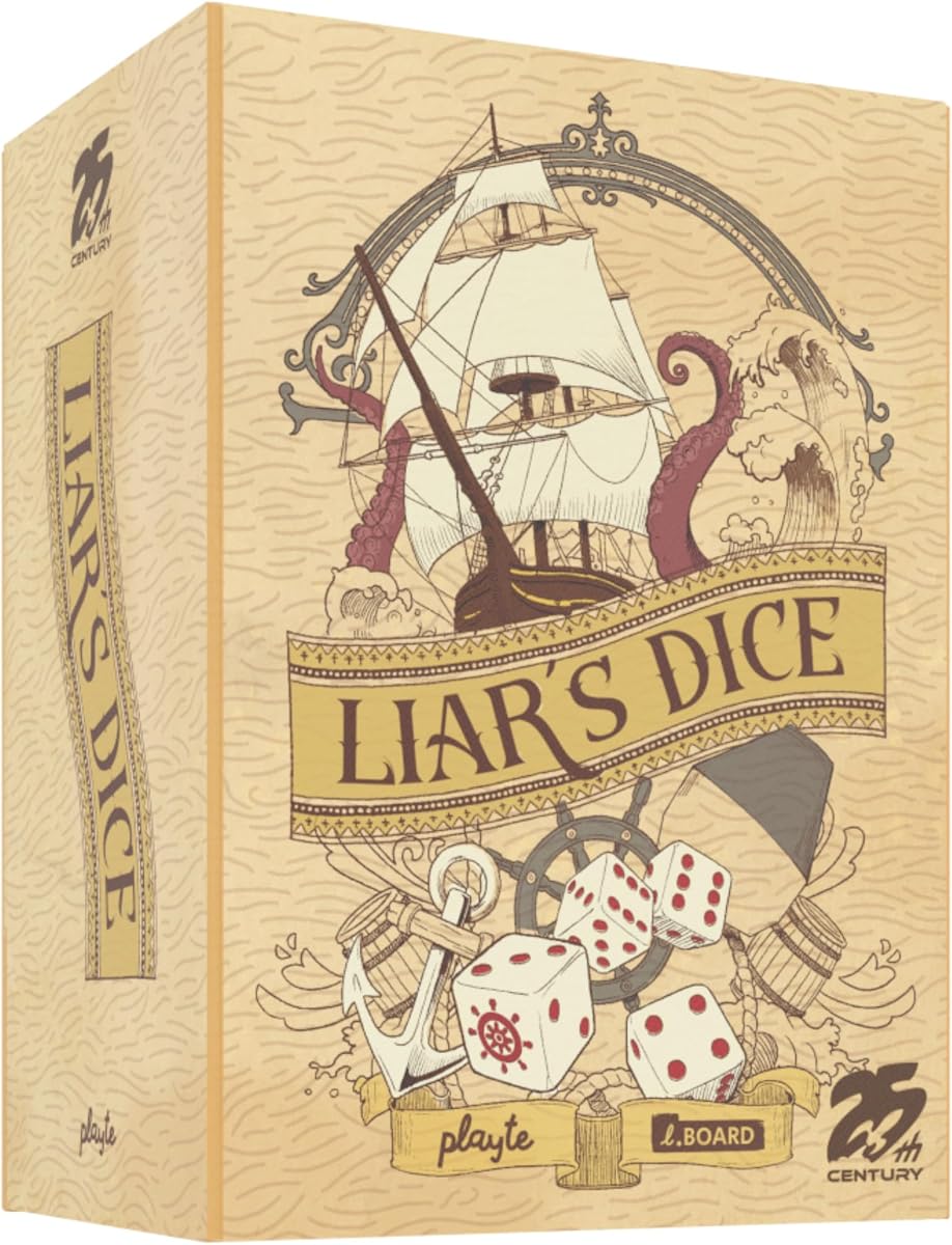 Liar’s Dice Game, Fast-Paced Bluffing Dice Game for 2–6 Players, Ages 8+ | 25th Century Games