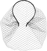 1 Piece Elegant Vintage Mesh Tea Party Veil Headband for Women and Girls (Black)