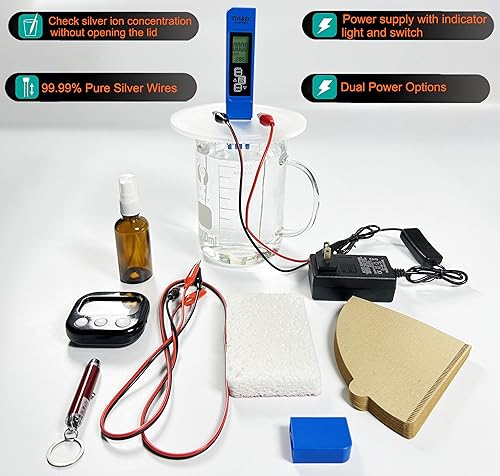 Miniatura 4 de Kit generador de plata coloidal, alambre de plata puro 99.99%, 9999 puro (12V) 111