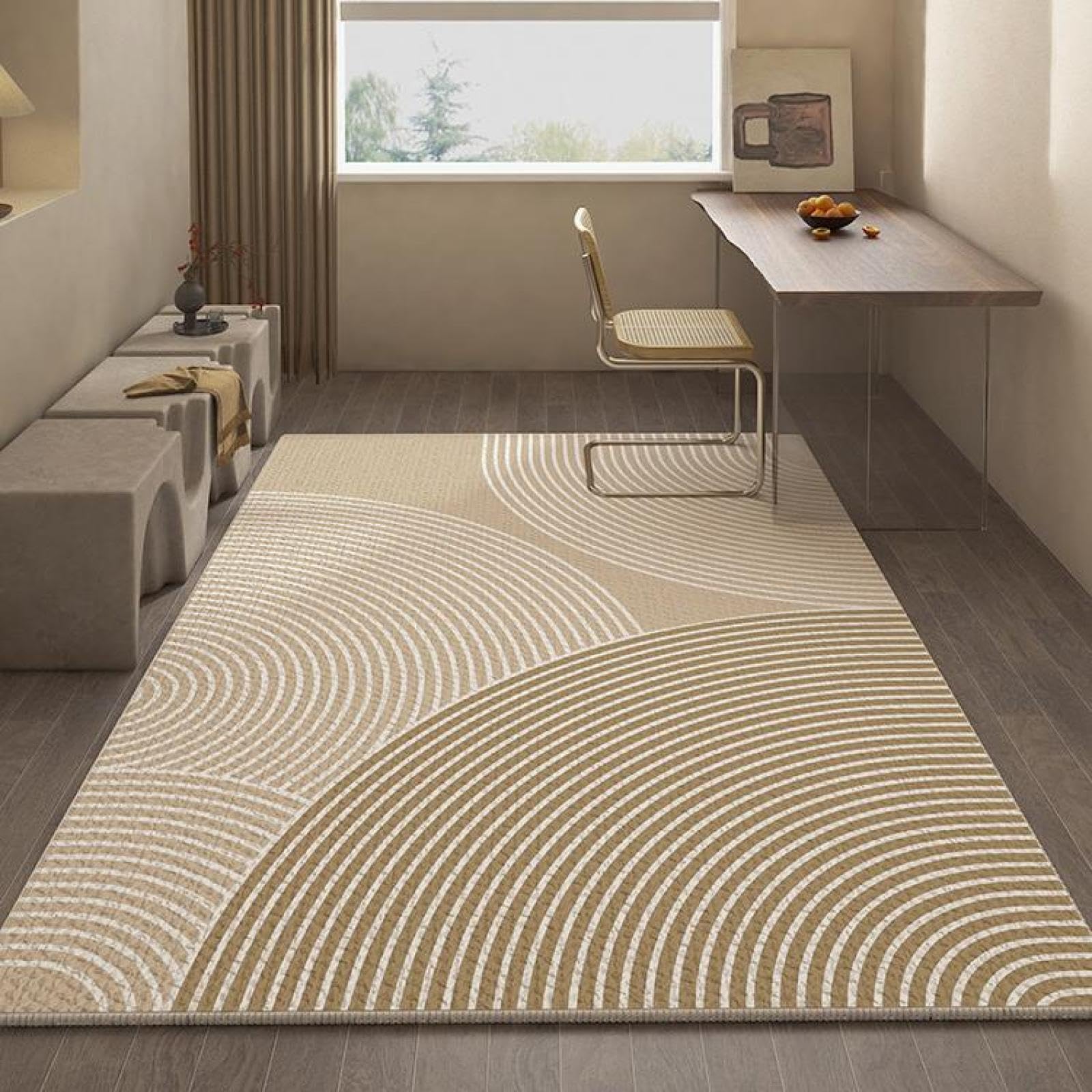 Tapis de sol pour salon et coin bureau pour un espace de télétravail design