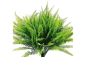 Artificial Boston Fern Plants 8-Pack for Versatile Home, Office, and Outdoor Greenery
