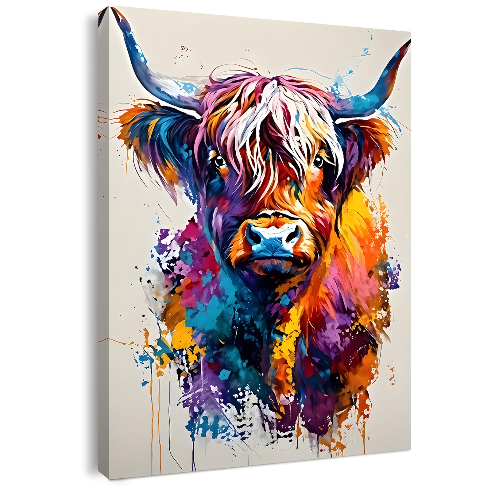 Canvas Wall Art Framed – Abstract Wine Glass Colour Splash Artwork, Modern Colourful Wall Decor for Living Room, Dining Room, Kitchen or Bar Area Home Decoration, with Hooks and Nails, 12x16 Inch — view 9