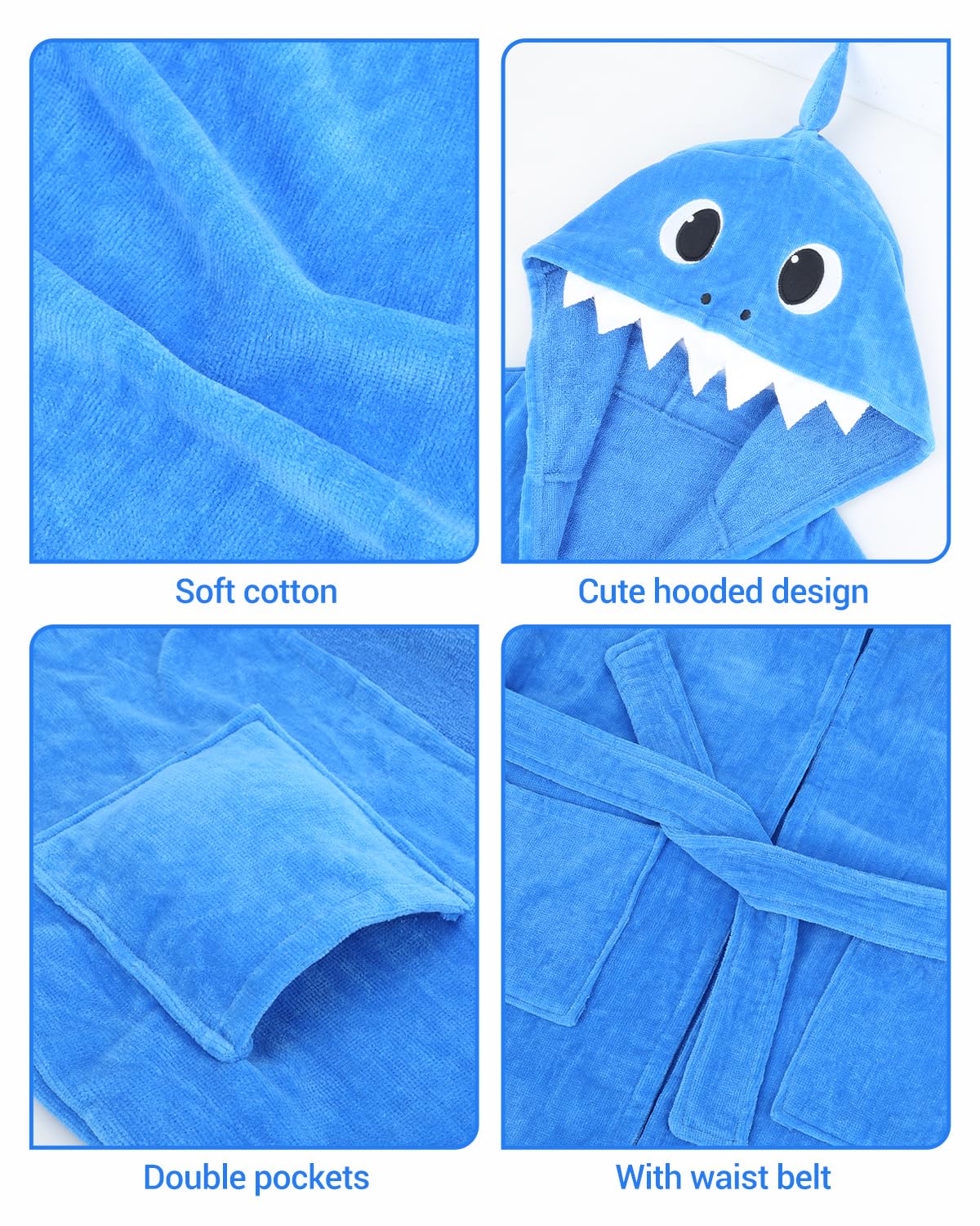 WYTbaby Accappatoio Bambini Personalizzato Accappatoio Bambino 100% Cotone Accappatoio Bambina Spugna Accappatoi Con Cappuccio Per Ragazzi Ragazze