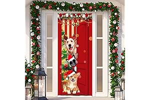 Door Cover Decoration Dog Christmas Funny Summer Holiday Door Banner Christmas Door...