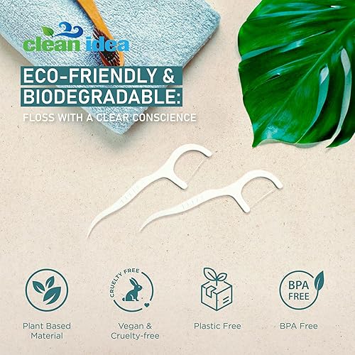 Miniatura 4 de EcoFlossers - 300 unidades de hilo dental ecológico para adultos y niños, palillos de hilo dental para uso diario, palillos de hilo dental fáciles