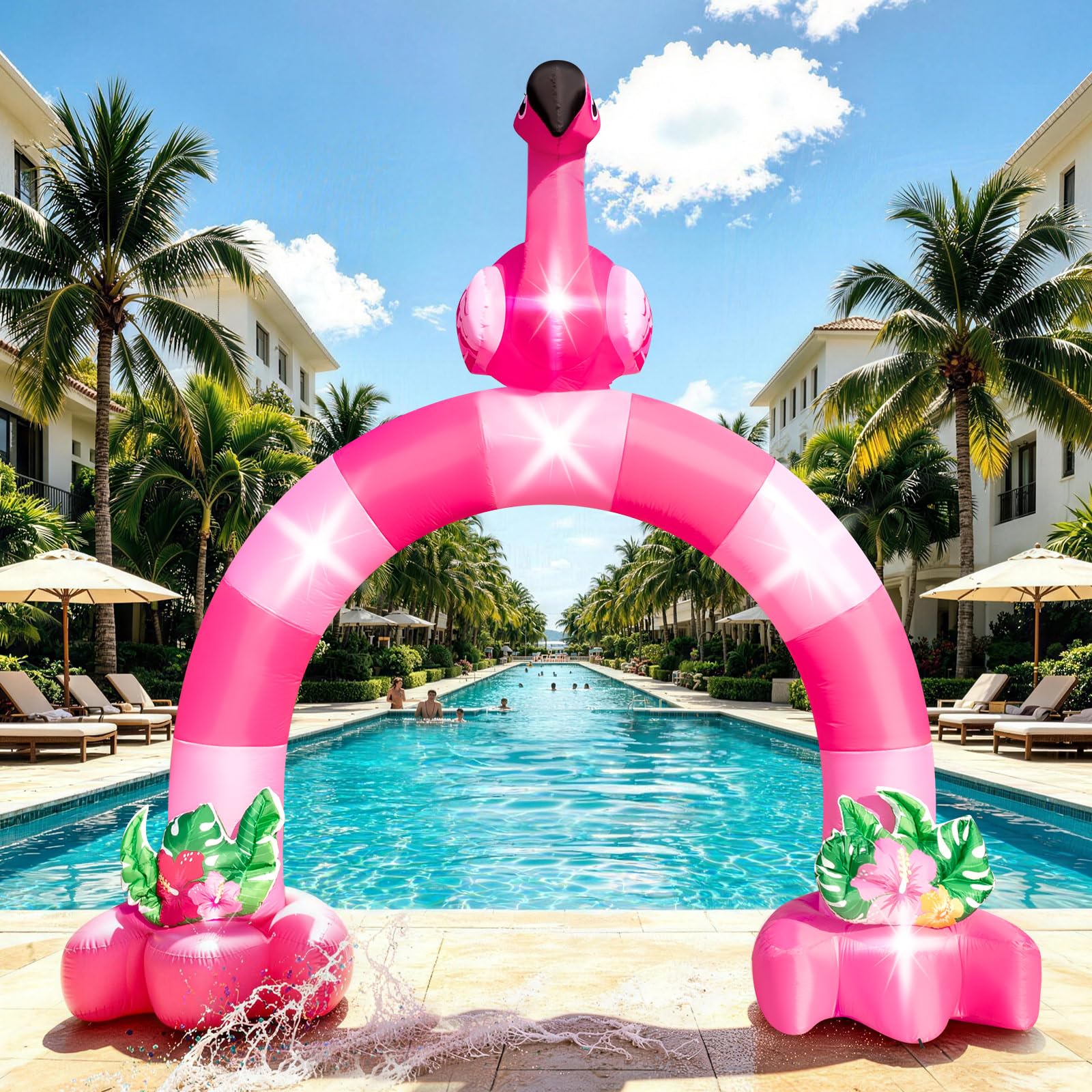 Photo 1 of Eyourlife 12FT Giant Summer Flamingo Inflatable Arch Outdoor Decorations