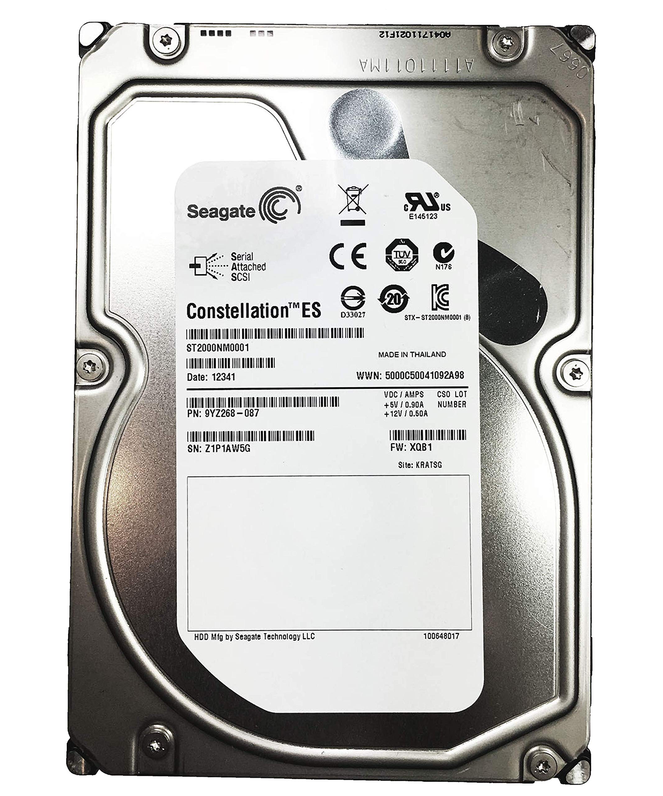 HpeConstellation ES 2TB ST2000NM0001 9YZ268-087 7.2k 6Gbps 3.5" LFF