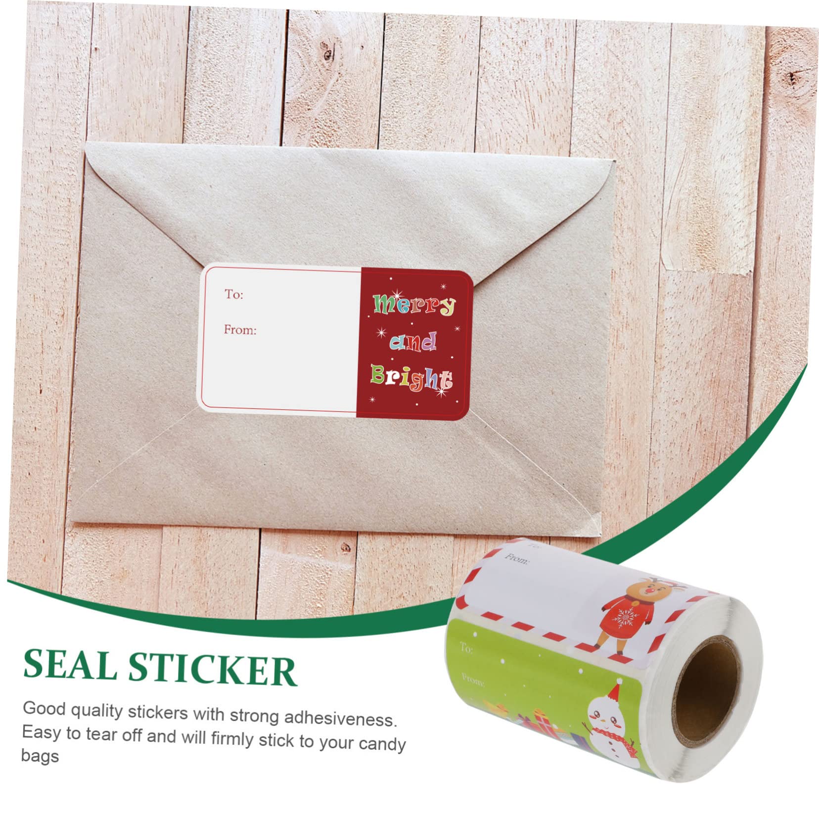 Angoily 3 Adesivi Natalizi per Regali Stickers Autoadesivi per Buste e Pacchi Design Cartoon Festivo Facili Attaccare su Lisce