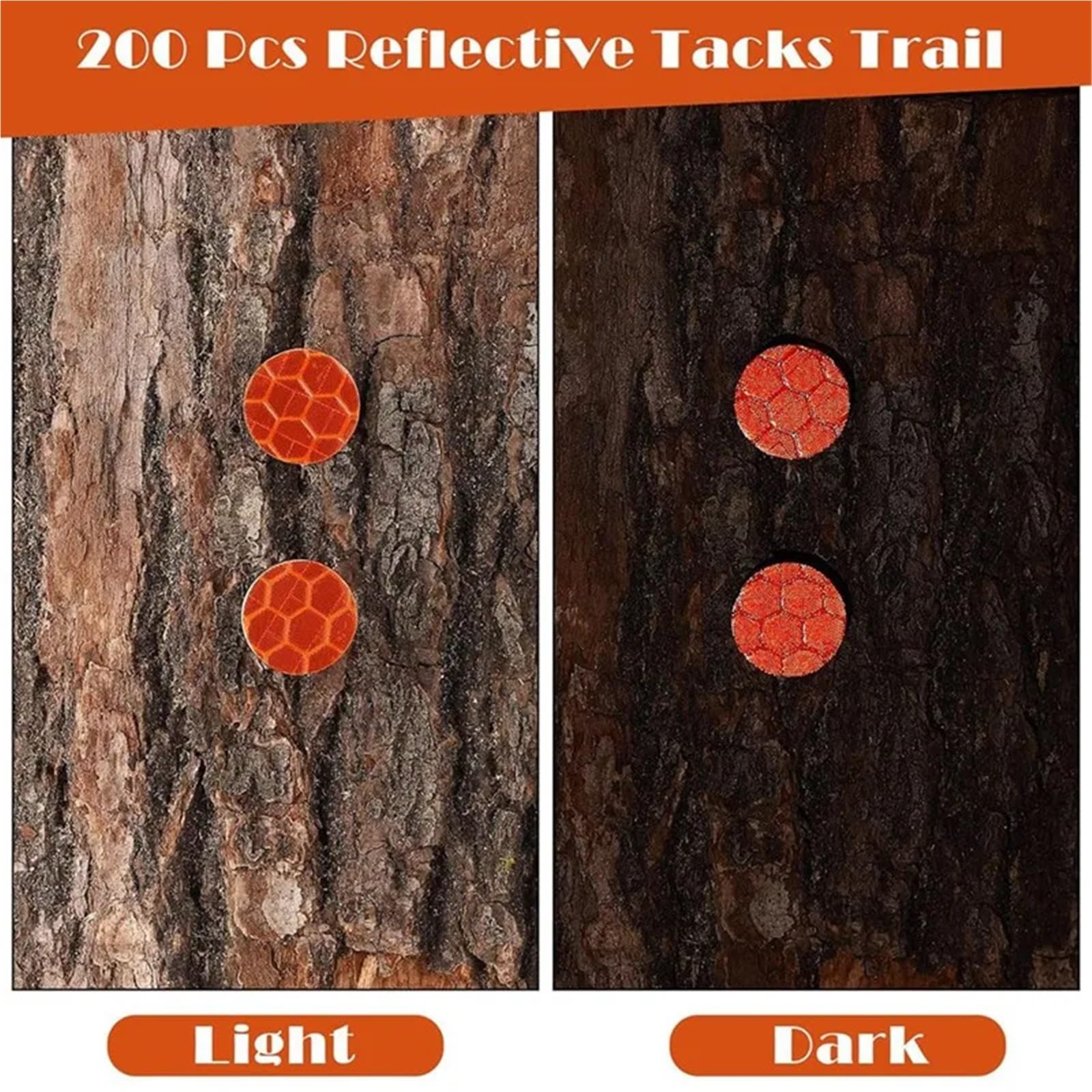 Marque réfléchissante 200 pièces punaises réfléchissantes chaudes de marquage sentier lumineuses marqueurs réfléchissants rouge