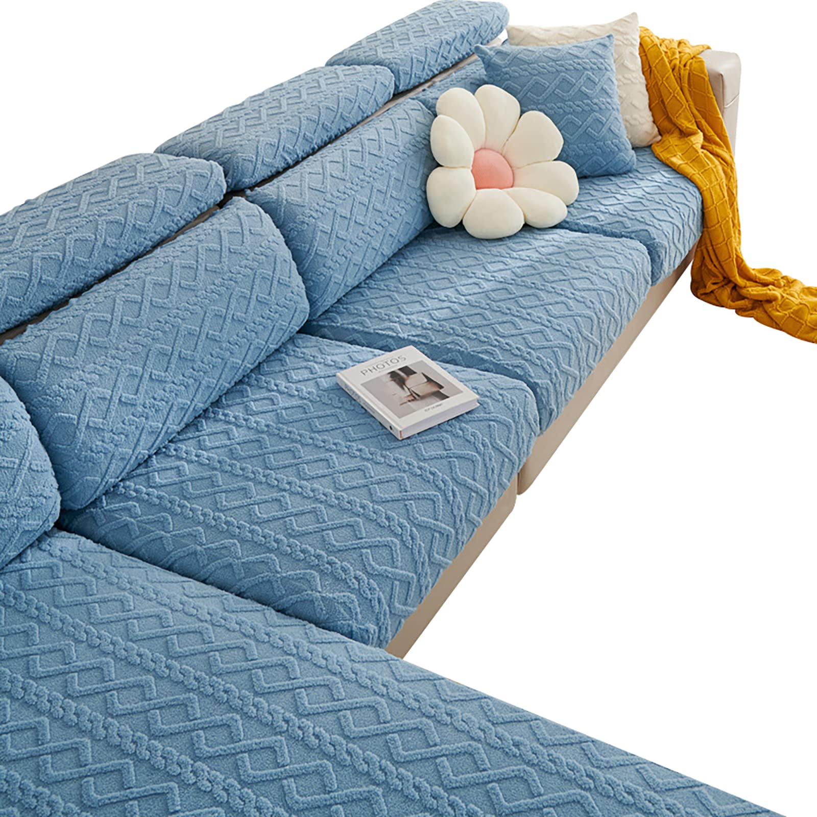 Housse de canapé universelle extensible en élasthanne pour protection de salon