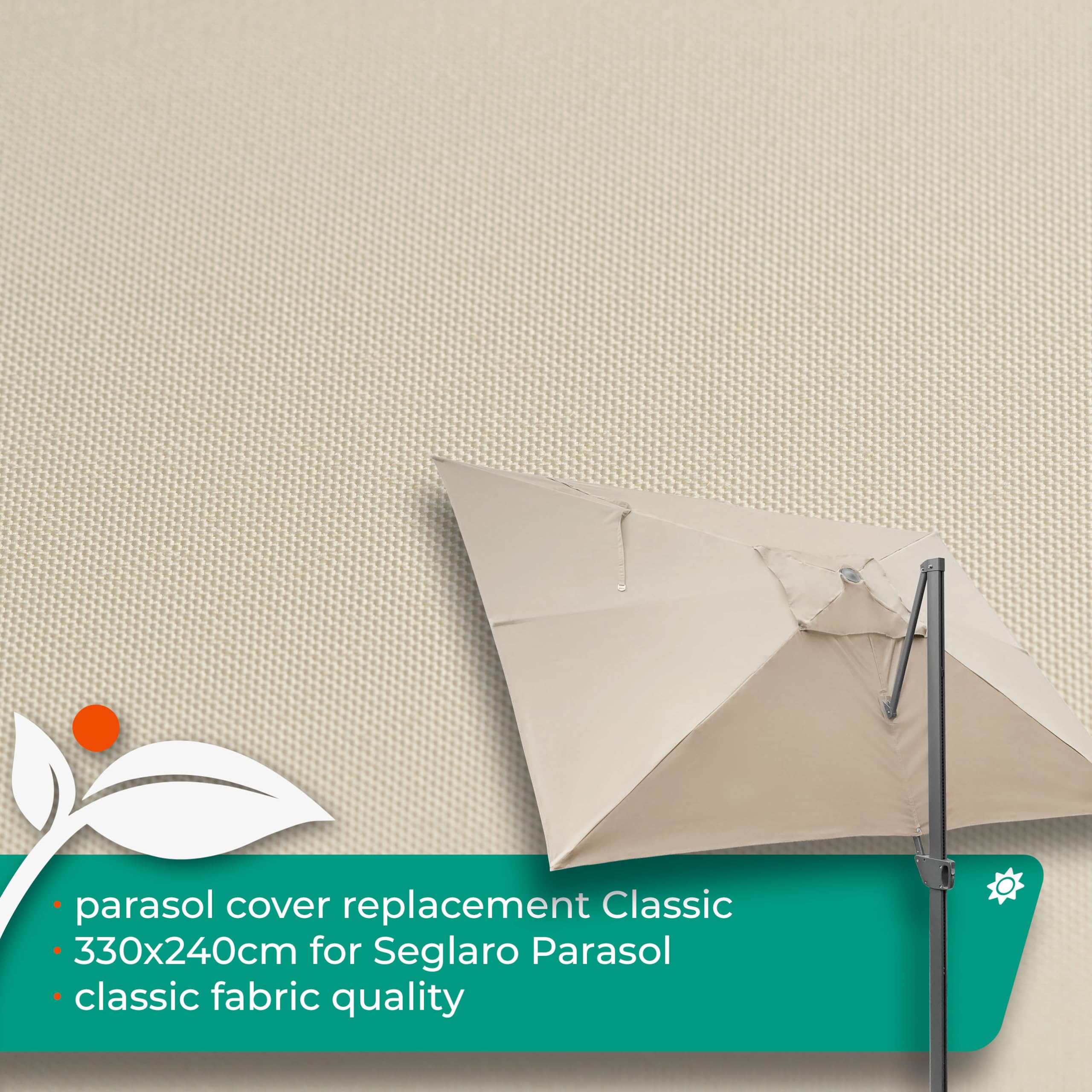 Funda de repuesto para sombrilla Seglarö/Seglaro Classic (330 x 240 cm)