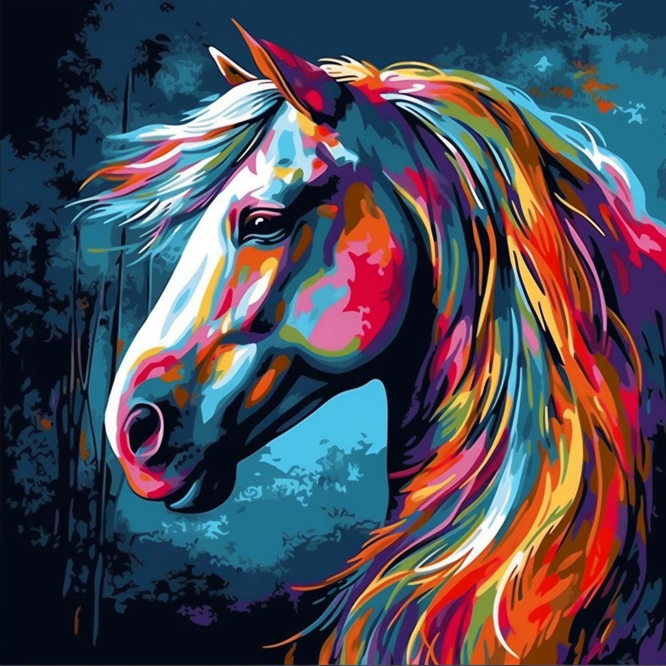 OfFsum Malen nach Zahlen fr Erwachsene Kinder Anfnger Regenbogen Tier  Pferd 4 DIY Acryl Malen nach Zahlen Kits mit Pinseln Acrylpigment  Heimdekoration Brithday Geschenke 40,6 x 50,8 cm: Amazon.de: Spielzeug