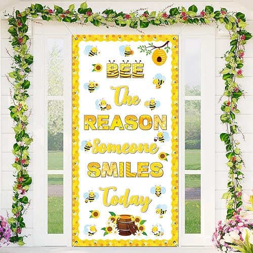Spring Bee Classroom Decorations Door Cover Motivational Be the Reason