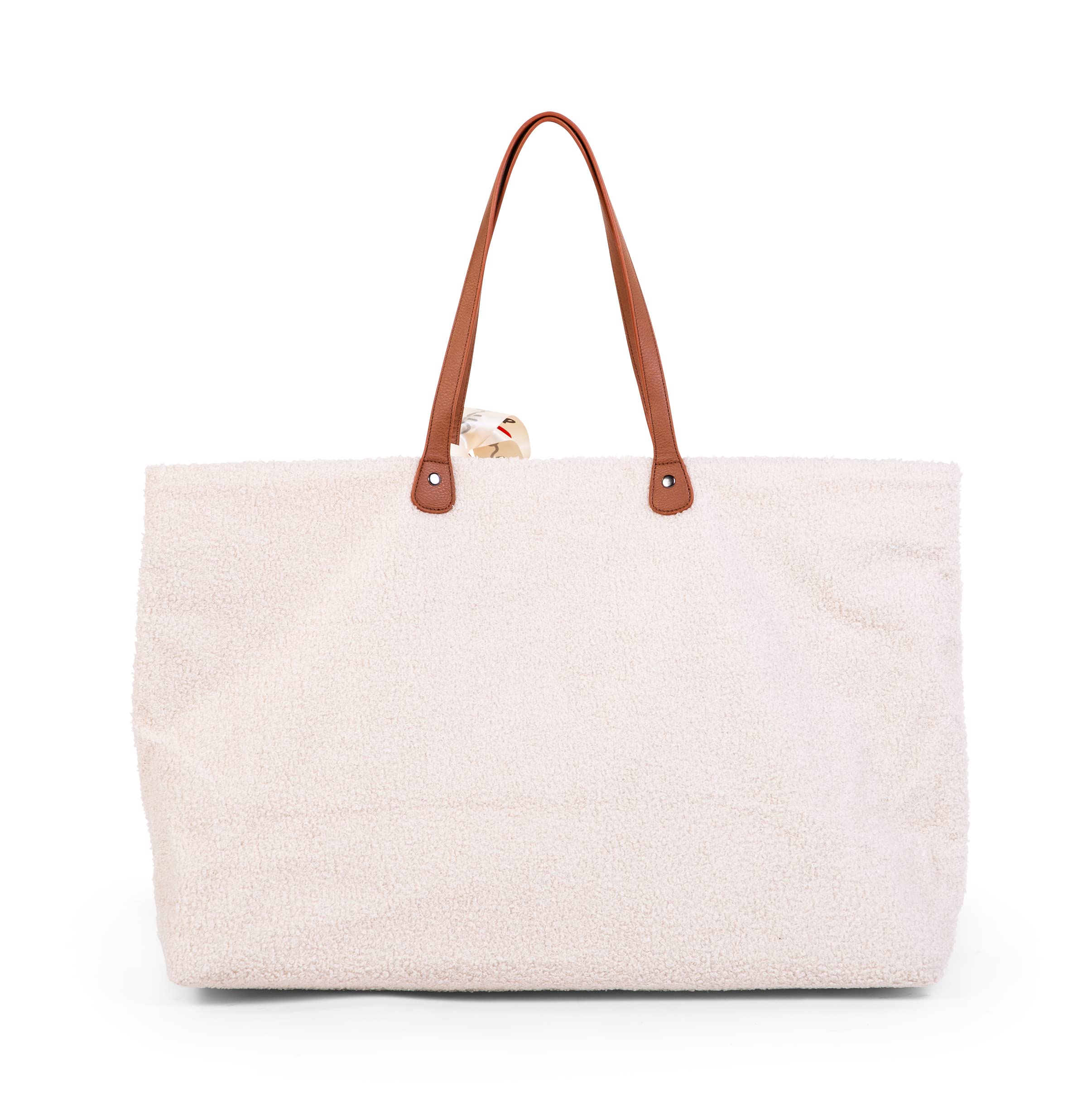 Childhome Family Bag Sac à Langer Voyage Grande Contenance Teddy Ecru