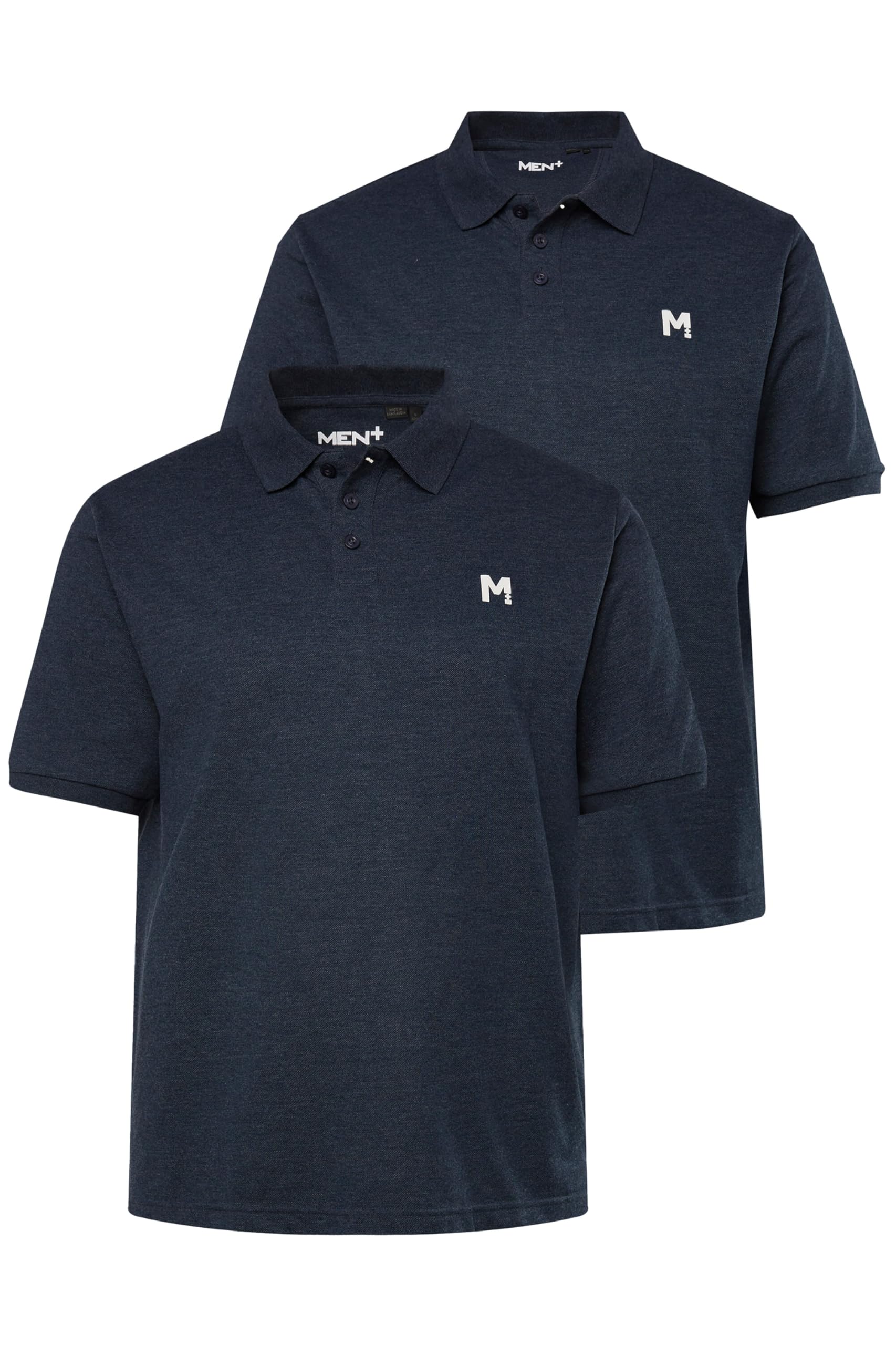 Men Plus Herren große Größen Übergrößen Menswear L-8XL Poloshirts, 2er-Pack, Basic, Piqué, Halbarm 836258