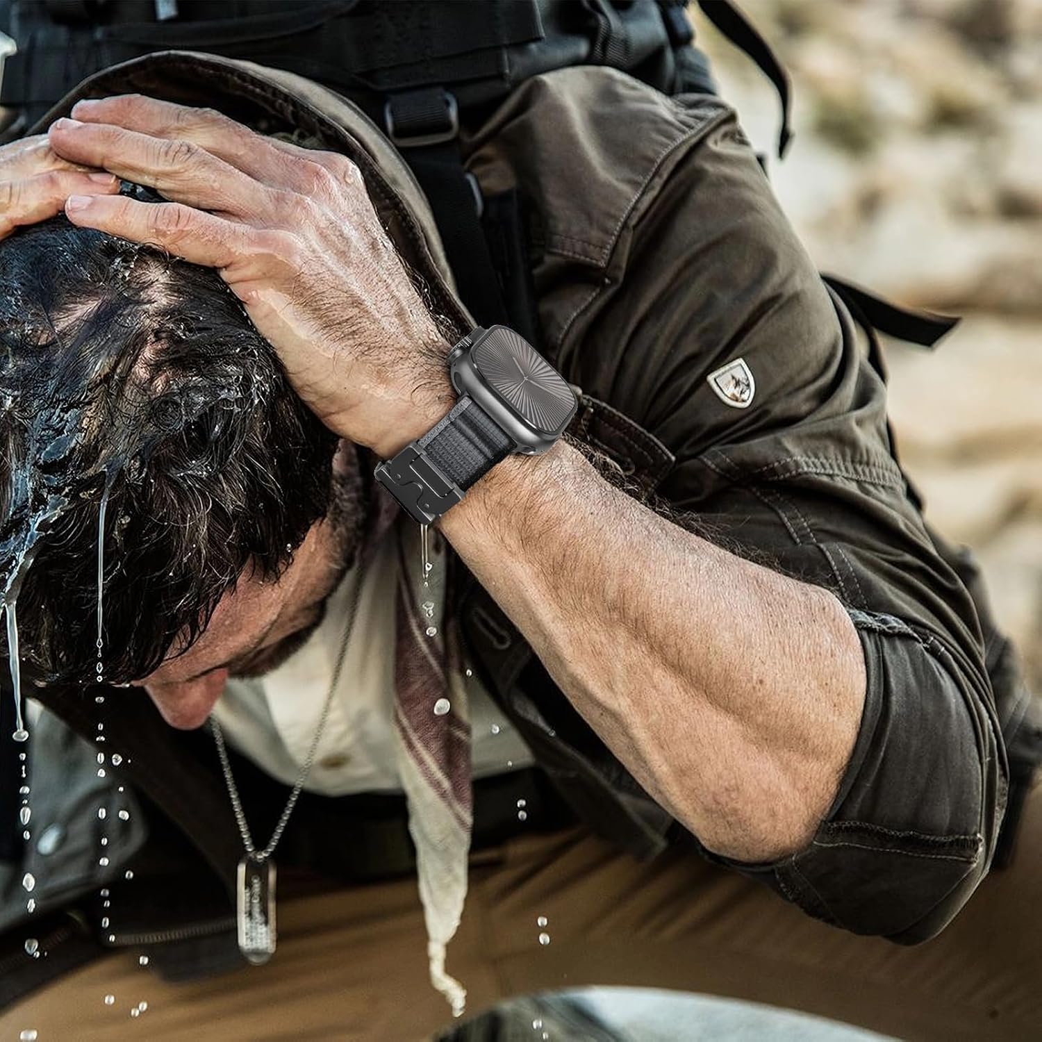 Trail Loop Band for Apple Watch Ultra/3/2 Bands 49mm 46mm 45mm 44mm 42mm 41mm 40mm 38mm Men Women,Braided Elastic Weave Nylon Sport Strap Fabric Wristband for iWatch Series 11 10 9 8 7 6 5 4 3 SE 3/2 - Image 6