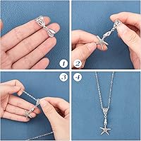 Vista 3 de SUPERFINDINGS 10 Styles 40Pcs Pinch Clip Bail Clasps Brass Pinch Clips 12/13/16.5/17/24mm Bail Clasp Dangle Charm Bead Pendant for Necklace Jewelry