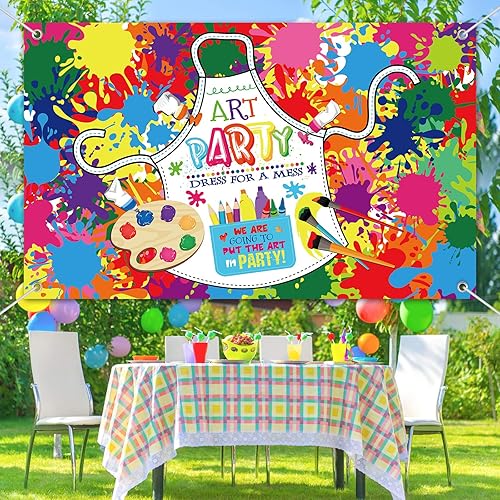 Miniatura 6 de Decoración de fondo de fiesta de pintura artística para decoración de cumpleaños, suministros para pintura artística, fiesta, pared, fotografía de