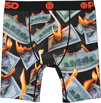 PSD Youth Boys' Fire Stacks Boxer Brief, Multi, M