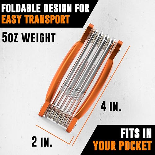 Miniatura 5 de Mutt Tools - Juego de llaves de estrella a prueba de manipulaciones, juego Torx de seguridad plegable con agujero en el medio, para tornillos Torx