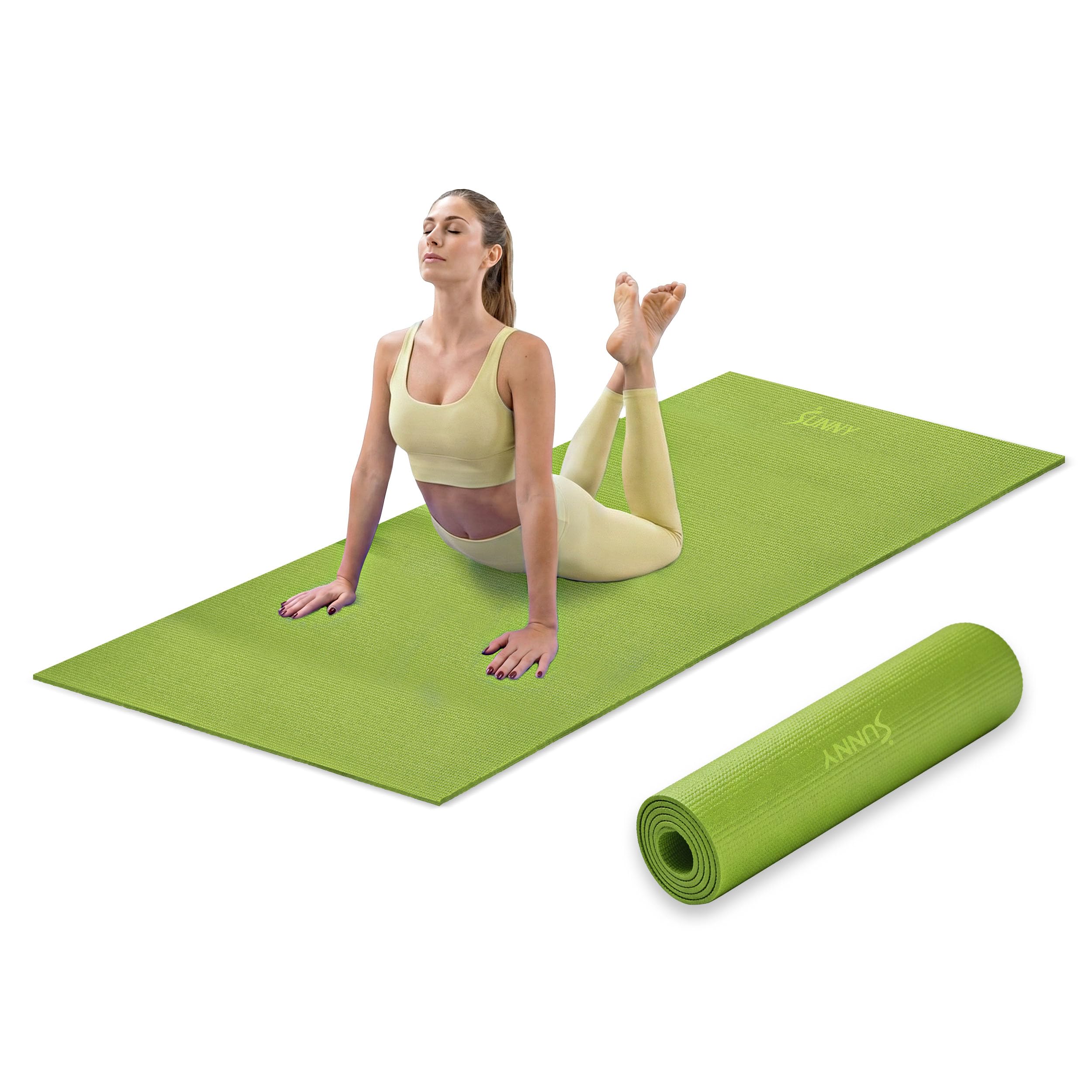 Sunny Health & Fitness Exercise Yoga Mat – Firm Studio Support for