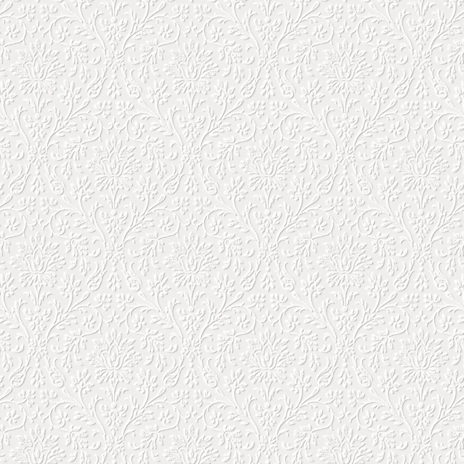 Laura Ashley Annecy Paintable White Wallpaper