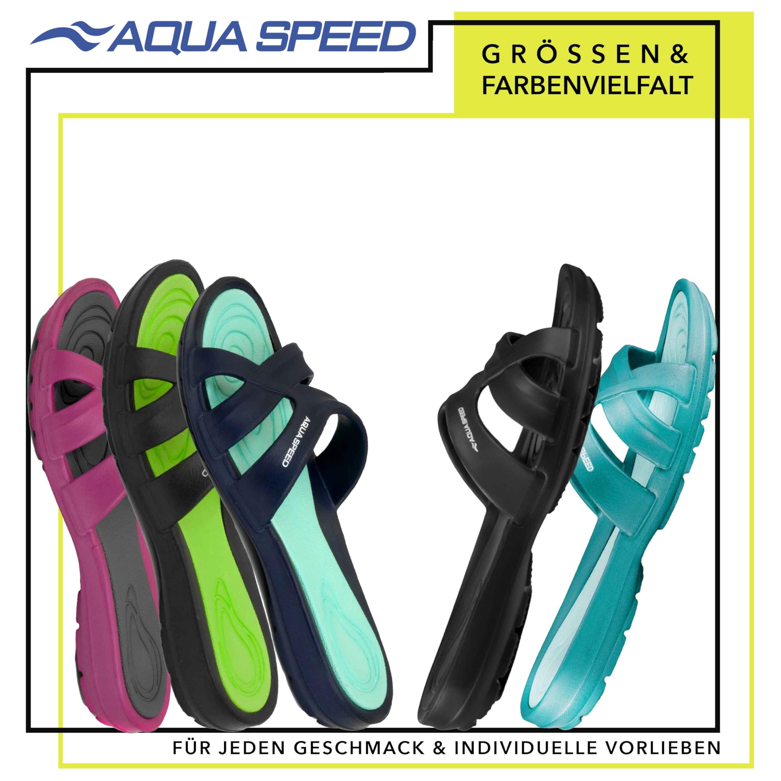 Aqua Speed - Set - Bathing slippers PANAMA + microfibre towel | Ladies | Shower sandals | Bathing slippers