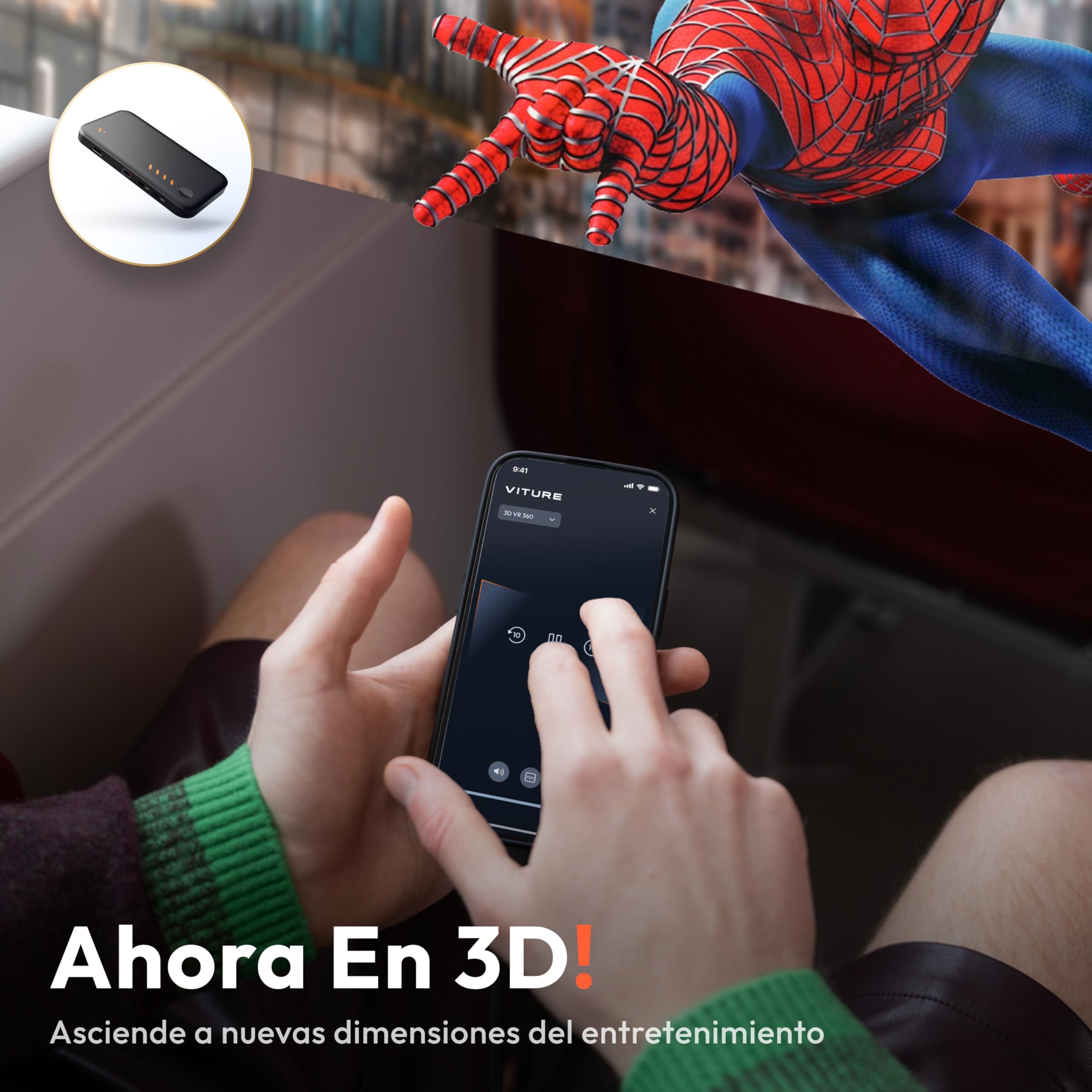 VITURE Pro Mobile Dock,la Primera Experiencia XR inmersiva para Switch 2,transmisión&Juego en cooperativo,Contenido 2D/3D,Compatible con PS, Switch,Dispositivos HDMI, para Pantallas USB-C&Gafas XR/AR